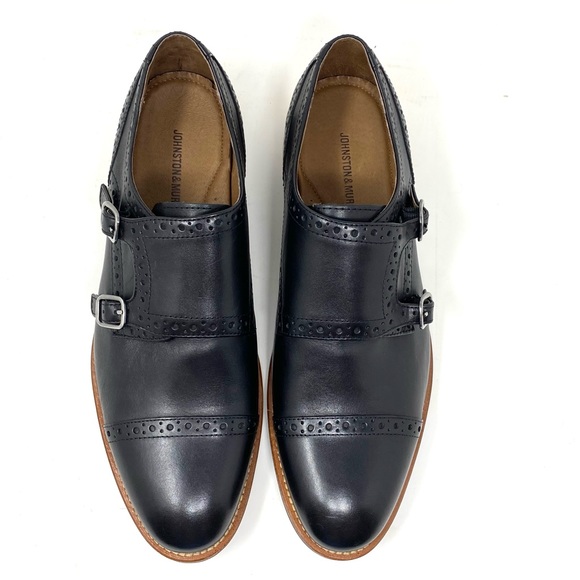Johnston & Murphy Conard Double Monk Strap Cap Toe Black Calfskin - Picture 5 of 7